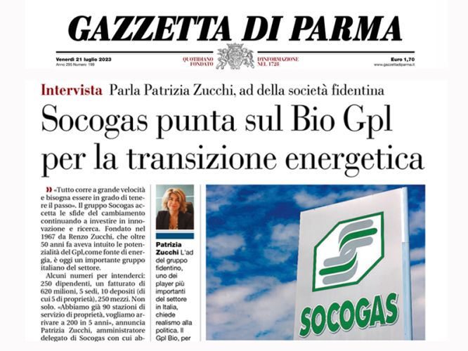 SOCOGAS PUNTA SUL BIO GPL PER LA TRANSIZIONE ENERGETICA - Gazzetta di Parma