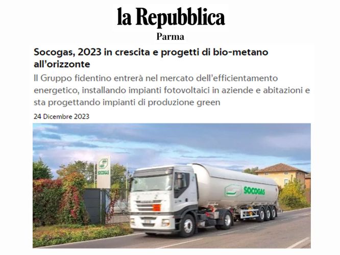 2023 IN CRESCITA E PROGETTI DI BIOMETANO - La Repubblica